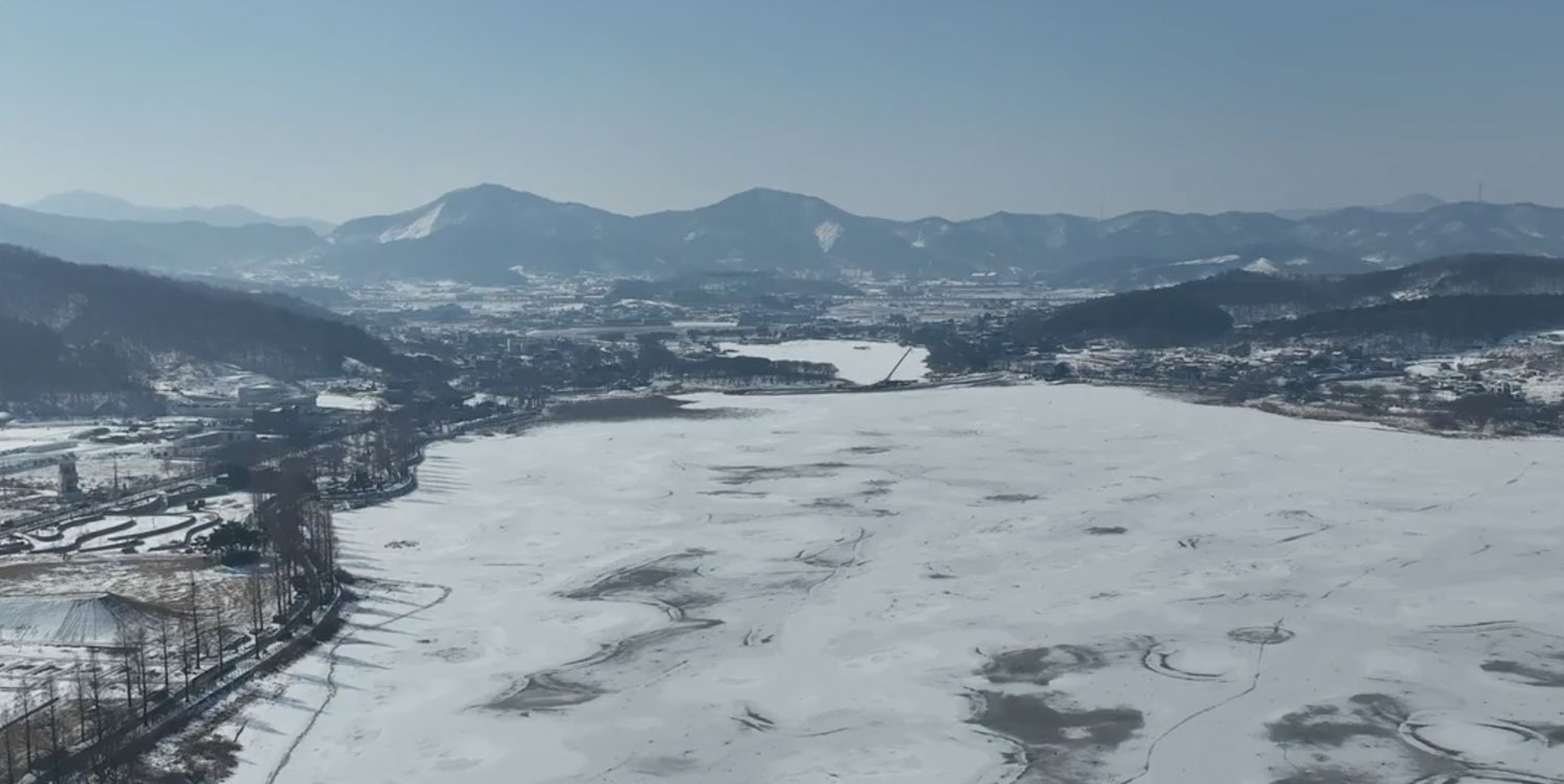 신정호겨울전경